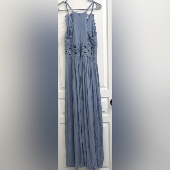 Lulus This is Love Slate Blue Lace Maxi
Dress - Picture 2 of 9
